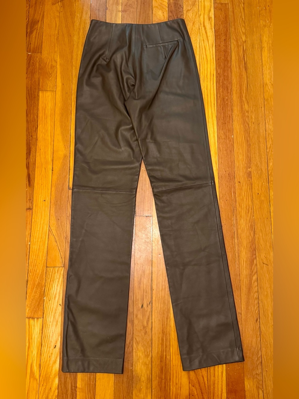 The Frankie Shop Ziggy darted leather straight-leg pants Size Small S - Picture 4 of 7